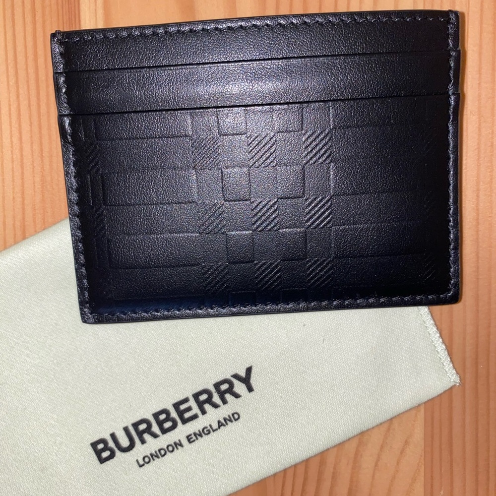 Authentic Burberry Leather Card Holder